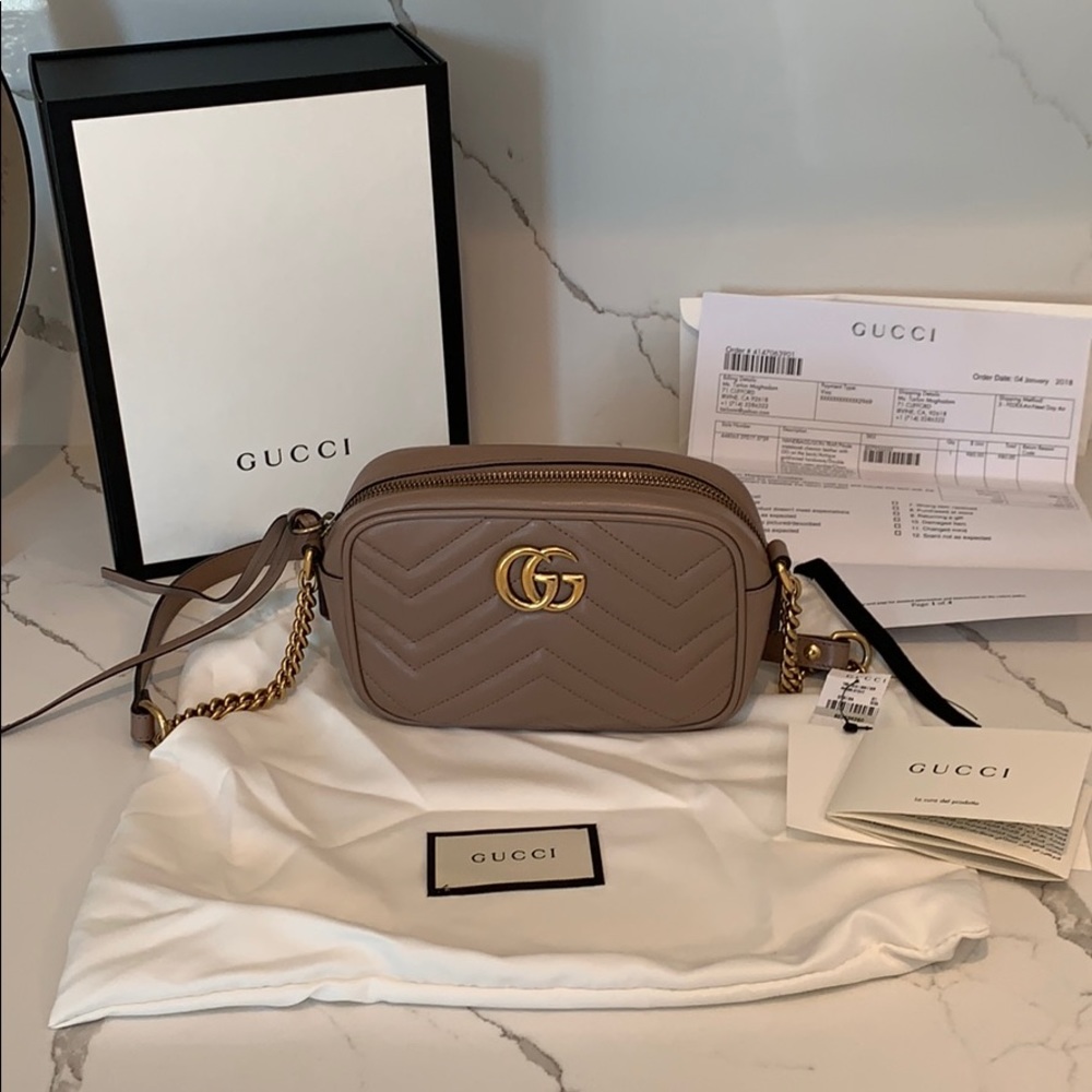 GUCCI: GG Marmont matelassé mini bag
